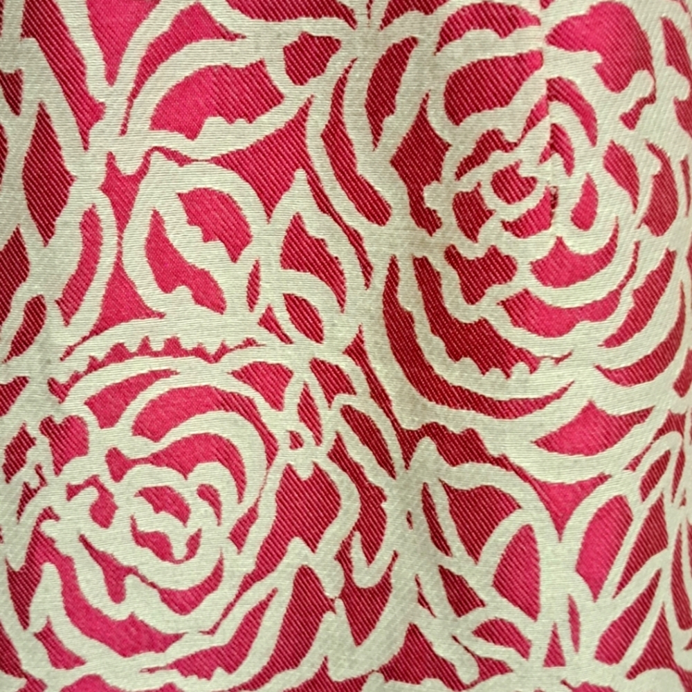 Maggie London Pink/Off-white Floral Sheath Dress Women's Size 8 Colorful Classic - Picture 8 of 11
